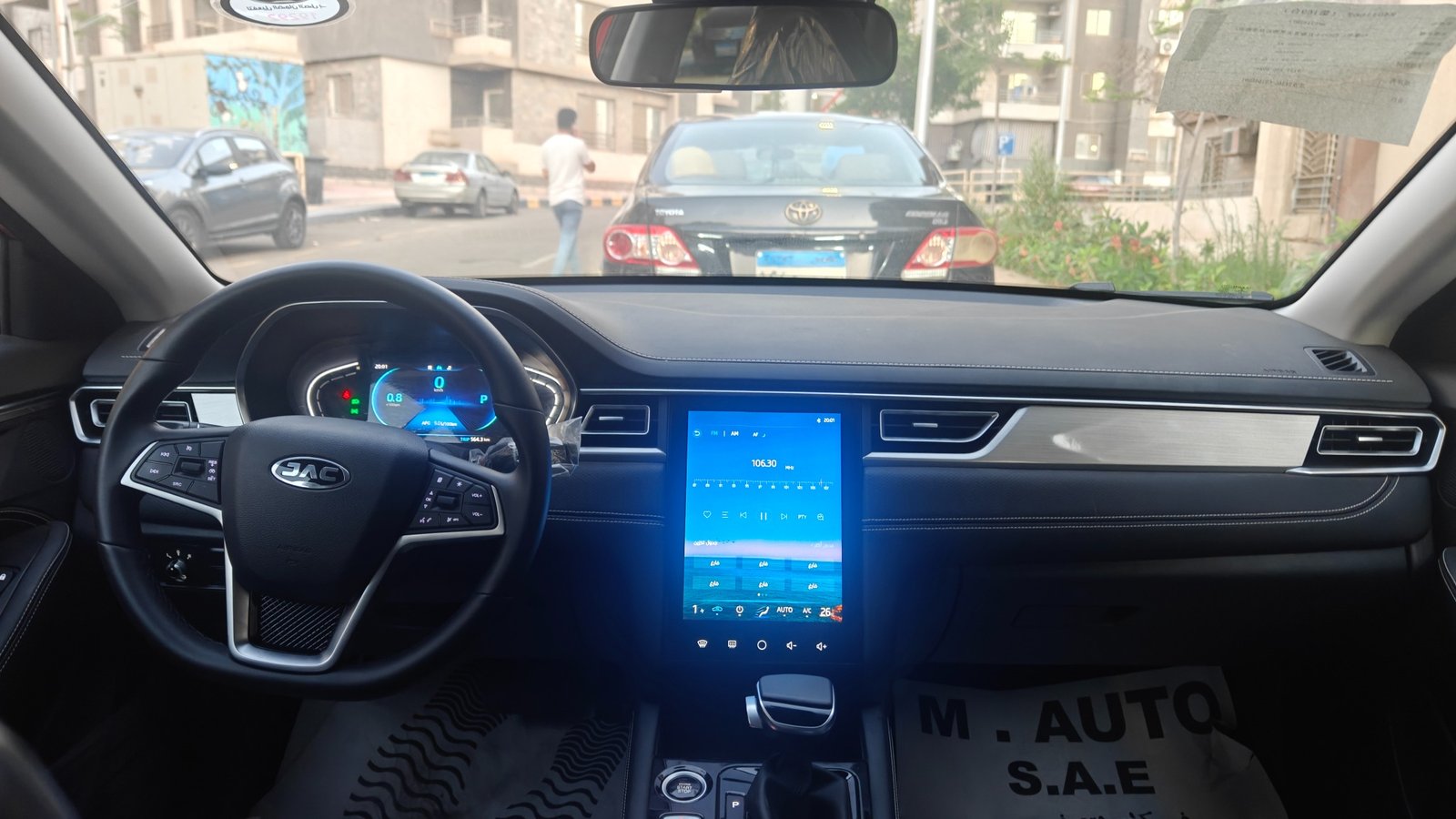 Car interior – JAC J7 (Airport pickup)